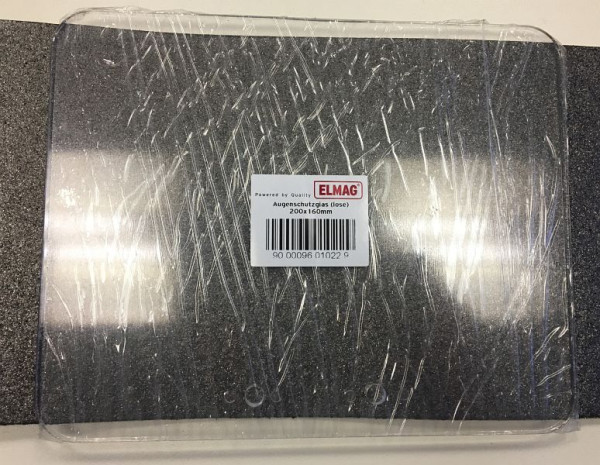 Verre de protection des yeux ELMAG (en vrac) 200x160mm, pour CREUSEN Mod.BSS 9250, 9601022