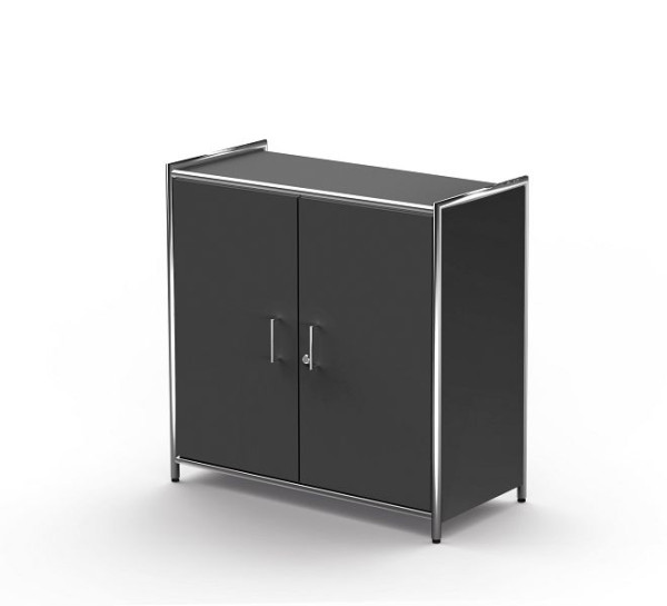 Buffet Kerkmann large, avec paire de portes avant pour 2 OH, Artline, L 800 x P 380 x H 780 mm, anthracite, 13793413