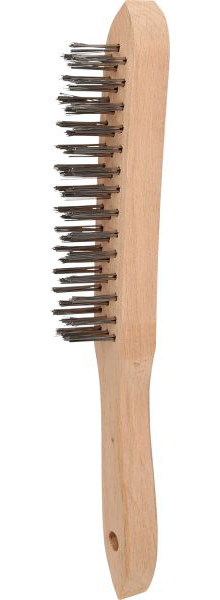 Brilliant Tools Brosse métallique manuelle en acier inoxydable 3 rangées, 290 mm, BT706003