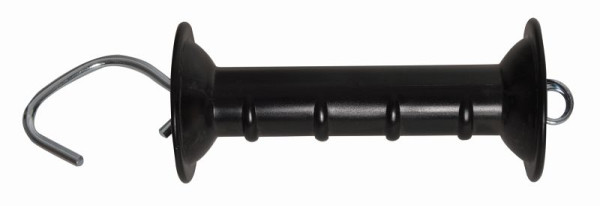 Poignée de portail Pulsara avec ressort de tension et crochet ouvert, noire, 066926