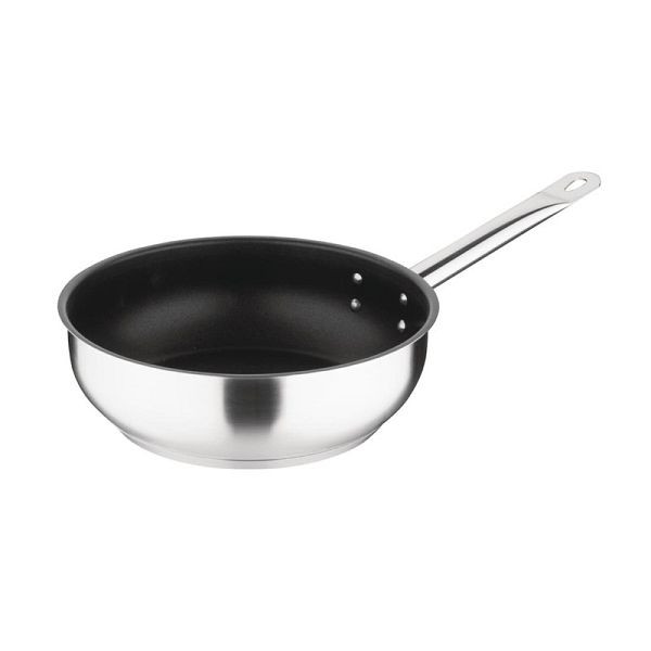 Poêle à frire Vogue en acier inoxydable Téflon antiadhésif Platinum Plus 240 mm, FC099