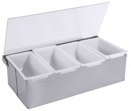 Récipient à ingrédients en acier inoxydable Contacto avec 4 bols, 2120/004