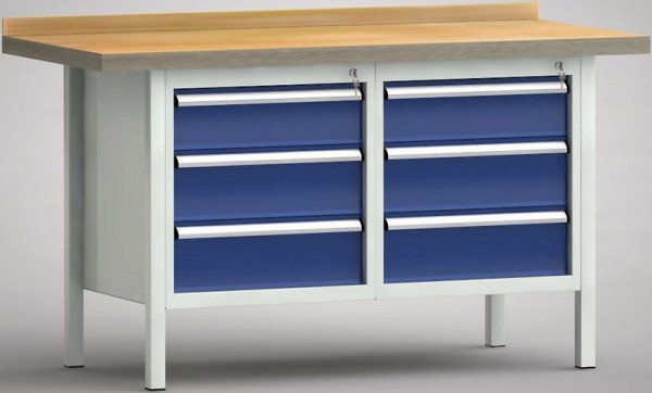 Etabli standard KLW - 1500 x 700 x 840 mm L x P x H, WS177E-1500M40-E1661