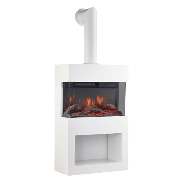 KAMINIO cheminée électrique HENRI Pipe WE blanc, EF03-75-FP01-W