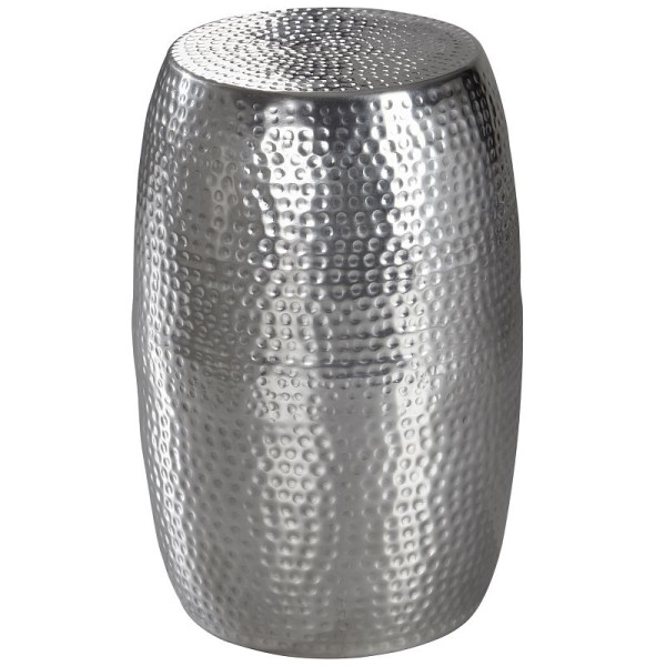 Wohnling table d'appoint PEDRO 30 x 49,5 x 30 cm aluminium argent rond oriental, WL5.457