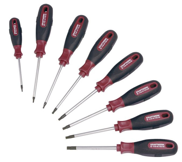 Jeu de tournevis Torx® Kraftwerk ergokraft avec trou 8 pièces, 4166