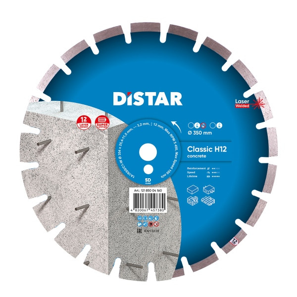 Disque à tronçonner diamanté Distar 1A1RSS 354 Classic H12, 12185004160
