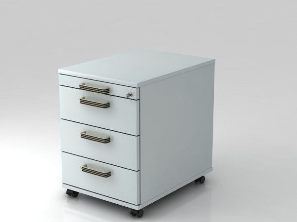Conteneur roulant Hammerbacher 58cm, 3 tiroirs, poignée barre de verrouillage gris, 42,8x58x59 cm, 1/3/3/3 HE, VAC30/5/5/SG