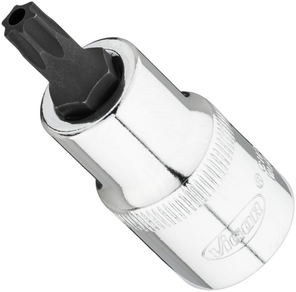 Embout de tournevis VIGOR T, carré 12,5 mm (1/2 pouce), profil TH, T40H, V7055-T40H