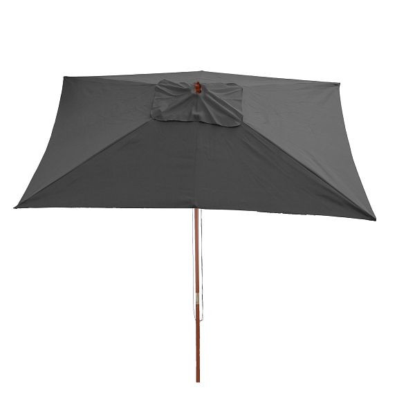 Parasol Mendler Florida, parasol de jardin parasol market, 2x3m polyester/bois 6kg, anthracite, 65359