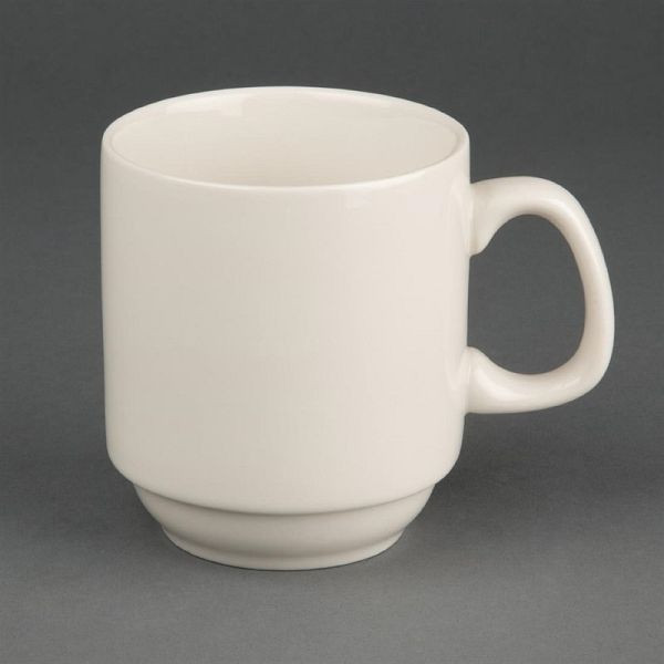Mug empilable OLYMPIA ivoire avec anse 28.4cl, UE: 12 pièces, U832
