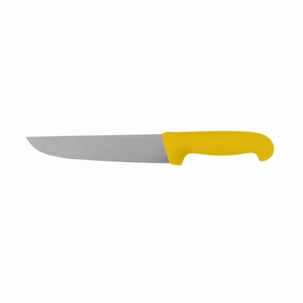 Couteau d'abattage Schneider, longueur de lame 210 mm, manche jaune, 268421