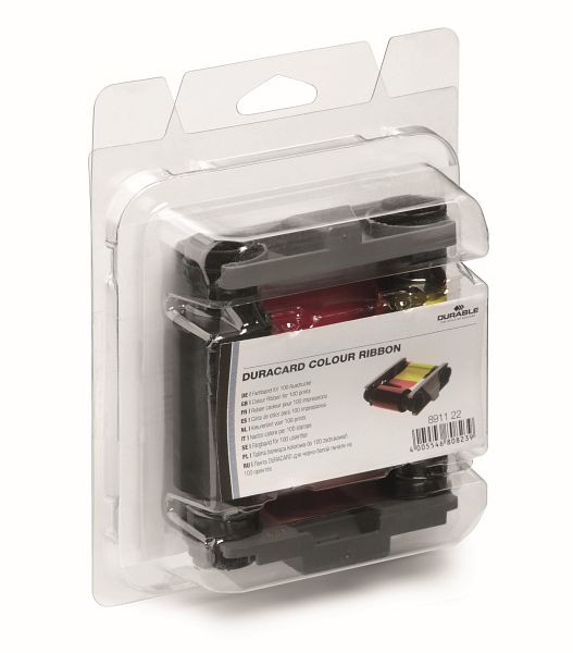 Accessoires d'imprimante de cartes de couleur de ruban DURACARD DURABLE, ruban YMCKO, 891122