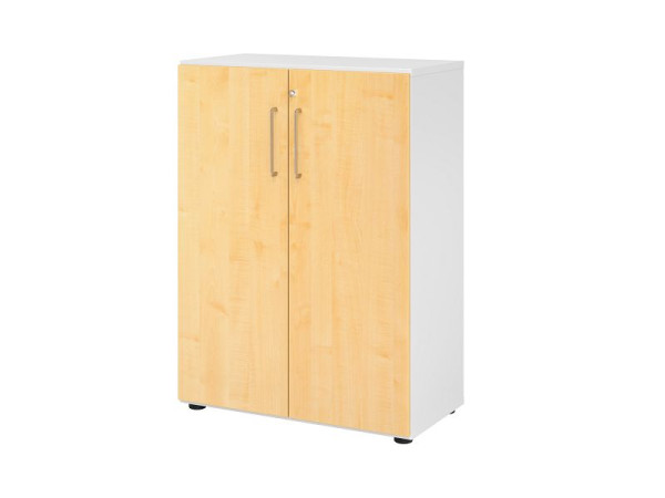 Armoire Hammerbacher 938T3, 3 OH, corps : blanc / façade : érable, 80 x 42 x 110 cm (LxPxH), V938T3/W/3/BS