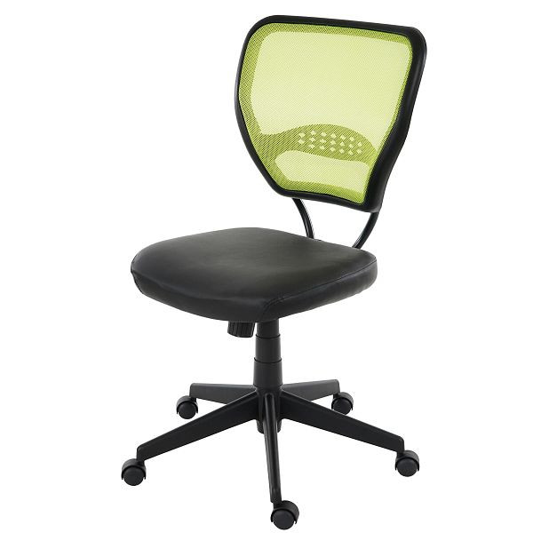 Chaise de bureau professionnelle Mendler Seattle, chaise pivotante exécutive, capacité de charge 150 kg, simili cuir, vert sans accoudoirs, 35811