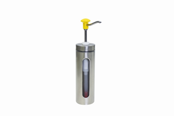 Distributeur doseur Schneider rond + fenêtre de visualisation - (jaune), contenu 2 litres - 98 x 98 x 440 mm, 152547
