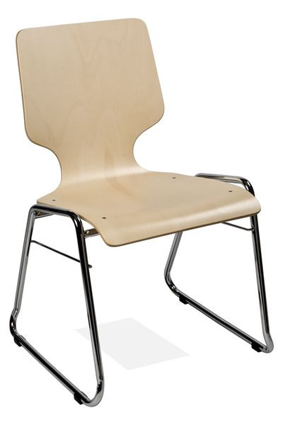 Chaise empilable Kaiser-Sitzmöbel KS32-N1, forme : N1, piètement luge, UE : 6 pièces, KS32-N1