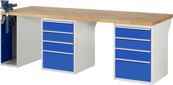 Etabli RAU série 7000 - modèle 7510-9, L2500 x P900 x H890 mm, base système L2500 x P850 x H850 mm, 03-7510A9-259B4M.11