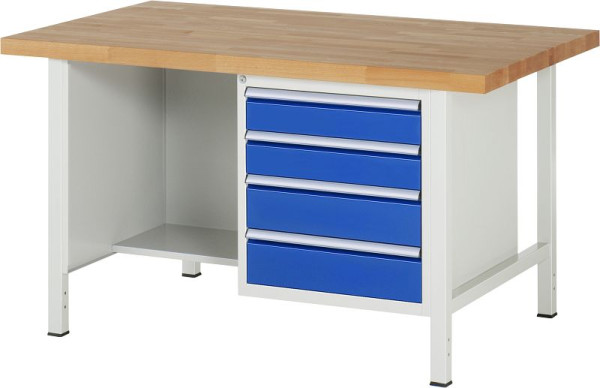 Etabli RAU série 8000 - modèle 8453, L1500 x P900 x H840-1040 mm, base système L1235 x P850 x H800-1000 mm, 03-8453A2-159B4H.11