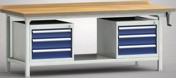 Etabli professionnel hydraulique KLW - 2000 x 800 x 750 - 950 mm L x P x H, WPHL50-20M45-E2V03
