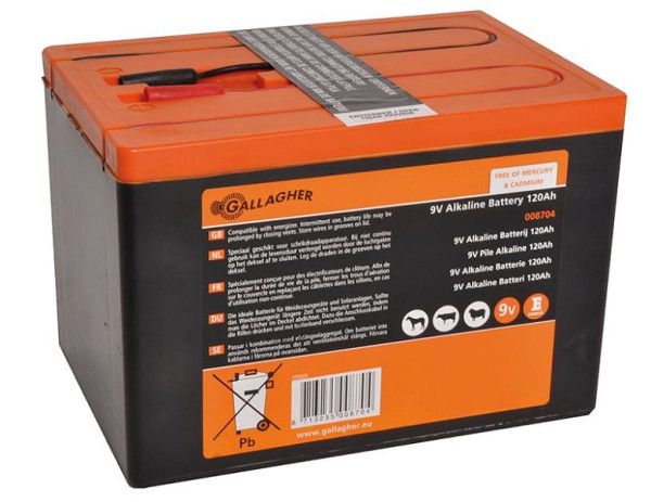 Pile alcaline Gallagher Powerpack 9V/120Ah - 160x110x115mm, 008704