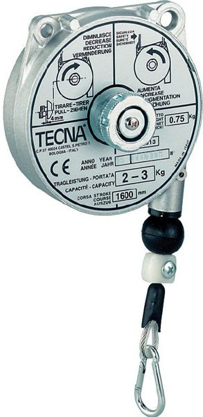Équilibreur à ressort Bedrunka+Hirth, extension 1600 mm, capacité de charge : 0,4 - 1,0 kg, 03.900.44