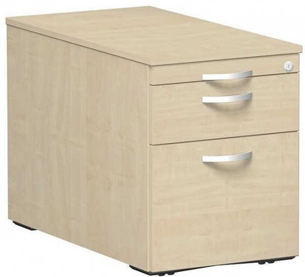 geramöbel roll container système de classement suspendu et 1 tiroir en métal, guide de tiroir en métal, verrouillage centralisé, 438x800x565, érable/érable, S-530352-AA