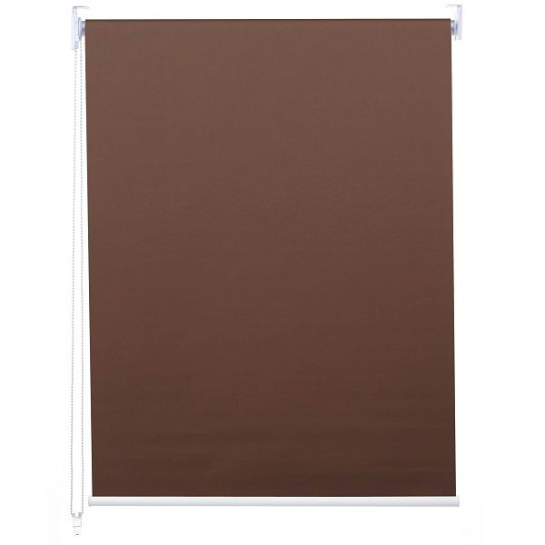Store enrouleur Mendler HWC-D52, store de fenêtre, store à tirage latéral, protection solaire 80x230cm occultant opaque, marron, 63419