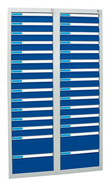 armoire à tiroirs émoussés série ESTA, RAL 7035/5010, 30 tiroirs (26x100, 4x200 mm), 7604674