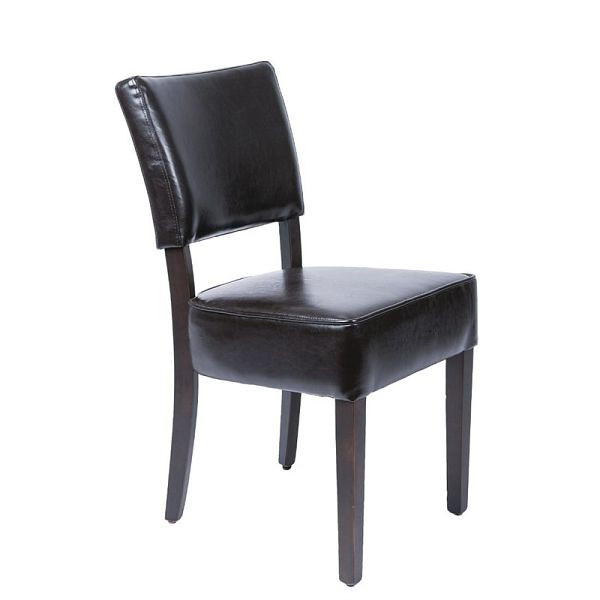 Chaises de salle à manger Bolero avec assise profonde simili cuir marron foncé, UE: 2 pièces, GF957
