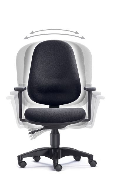 SITWELL LADY SWING, noir, chaise de bureau sans accoudoirs, FM-69.100-M-80-109-00-44-10