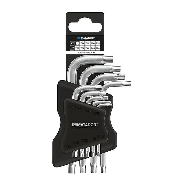 Jeu de tournevis coudés MATADOR, TORX®, dans support, T10 - T50, 0443 9091