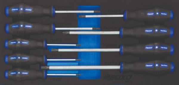 Jeu de tournevis Boxo TX en mousse, 9 pièces, UE : 10 pièces, BX375