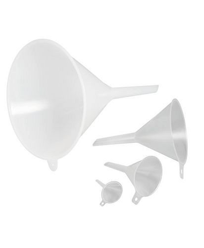 Entonnoir DENIOS en PP, alimentaire, poignée et boucle de suspension, 400 mm, UE : 3 pièces, 281-892