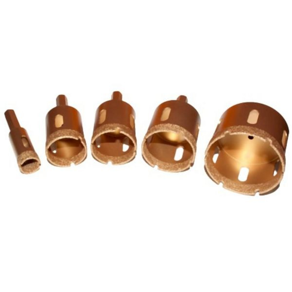 Jeu de forets diamantés à sec Karl Dahm avec porte-embout, 5 pièces, 51417