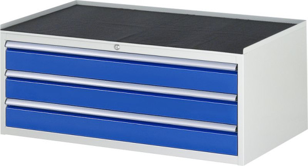 Armoire à tiroirs RAU série 7000, L1145xP650xH465mm, tiroirs : 4xH90mm, support métallique avec bord roulant sur 3 côtés et tapis antidérapant, 03-XXL2.13A-MT.11