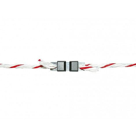 Connecteur de cordon Growi Litzclip, UE : 10 pièces, pour cordon de clôture électrique 5 mm, acier inoxydable, 10053660