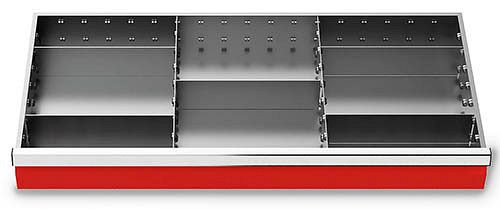 Bedrunka+Hirth inserts de tiroir T500 R 36-16, pour hauteur de panneau 200 mm, 7 parties, 198-146-200