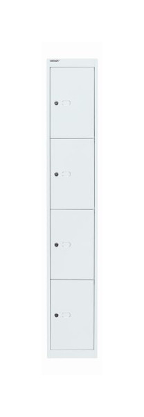 Armoire vestiaire Bisley Office, 1 compartiment, 4 compartiments, D 457 mm, blanc signalisation, CLK184696