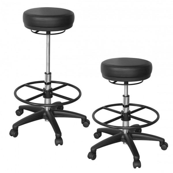 Tabouret de travail Amstyle Roland Noir, SPM1.278