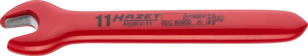 Clé à fourche Hazet, double isolation, profil hexagonal externe, 11 mm, 450KV-11
