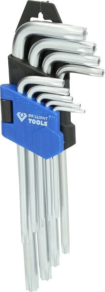 Brilliant Tools Jeu de clés coudées, 9 pièces, profil Torx®, court, BT044009