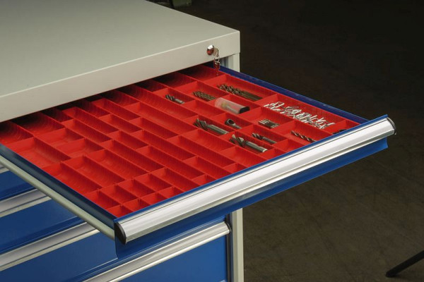 Insert d'encastrement KLW en plastique, en 2 parties, rouge 150 x 150 x 29 mm, largeur d'encastrement : 70 mm, 15 / M152