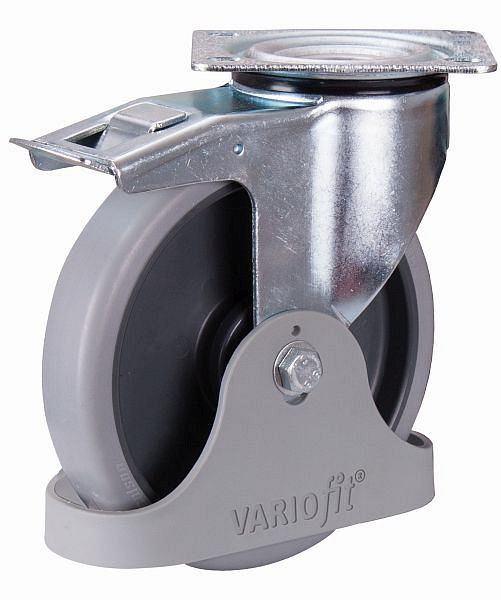 Rouleau de frein VARIOfit thermoplastique, 125 x 32 mm, gris, avec bandage thermoplastique, dpg-125.050