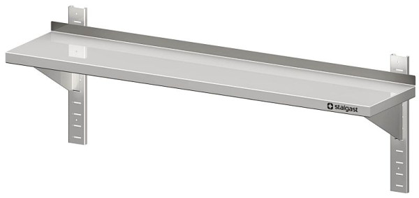 Étagère murale Stalgast avec supports et rails muraux, 600x400x400 mm, réglable en hauteur, soudée, VWB06401