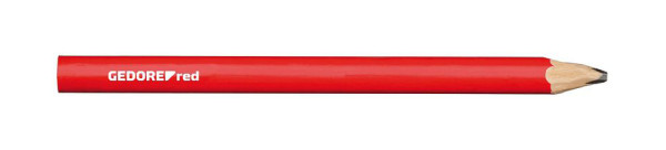 Crayon de construction GEDORE rouge, longueur 175 mm ovale rouge, paquet de 12, 3301432