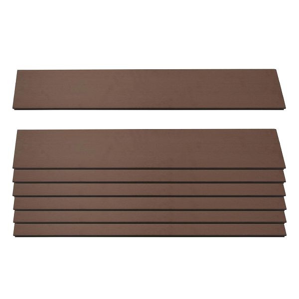 Mendler lot de 7 lames pour brise-vue WPC Sarthe, planches coupe-vent, environ 1qm, 90cm, marron, 76238+76241