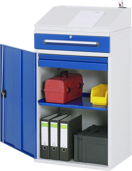 Bureau debout armoire latérale RAU, tiroir et tiroir intérieur, 650x1110/1220x520 mm, 07-650-M03.11