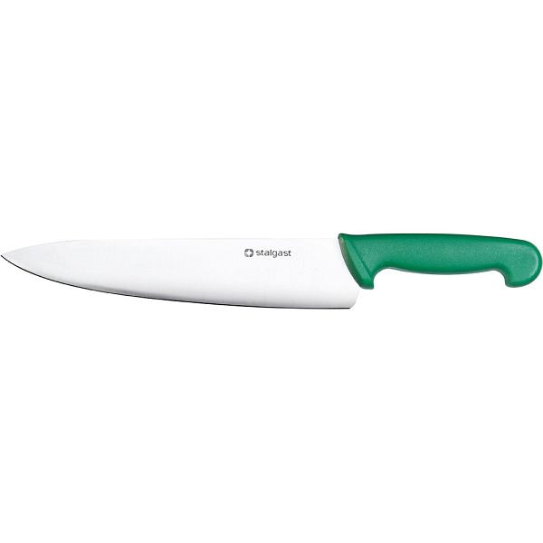 Couteau de chef Stalgast, HACCP, manche vert, lame inox 25 cm, MS0932250