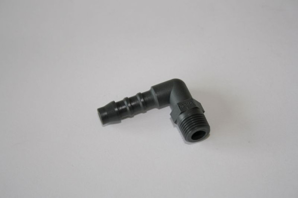 Connecteur de gaz angulaire ELMAG 6 mm/AG1/8' pour bouchons sur les paquets de tuyaux SR-26, 9505602